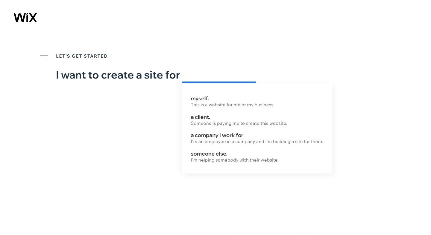 step 1 wix how to build a website